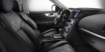 infiniti FX Цвет интерьера и вариант отделки: Натуральная кожа Graphite / Черный лаковый декор